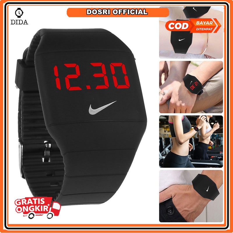 ✅COD Nike Jam Tangan Waterproof Electronic Watch Leisure Students Sport Digital Watch LED Couple Gift