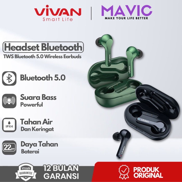 VIVAN WIRELESS BLUETOOTH HEADSET EARPHONE TWS LIBERTY T200