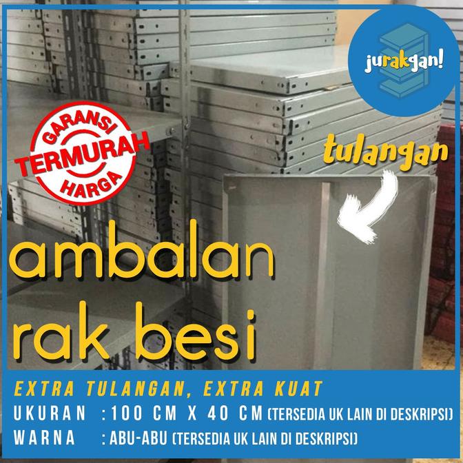 Plat besi siku lubang / ambalan / hambalan / shelfing (100x40)