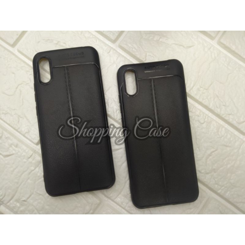 REDMI 9A AUTO FOCUS SOFTCASE LEATHER CASE KULIT JERUK