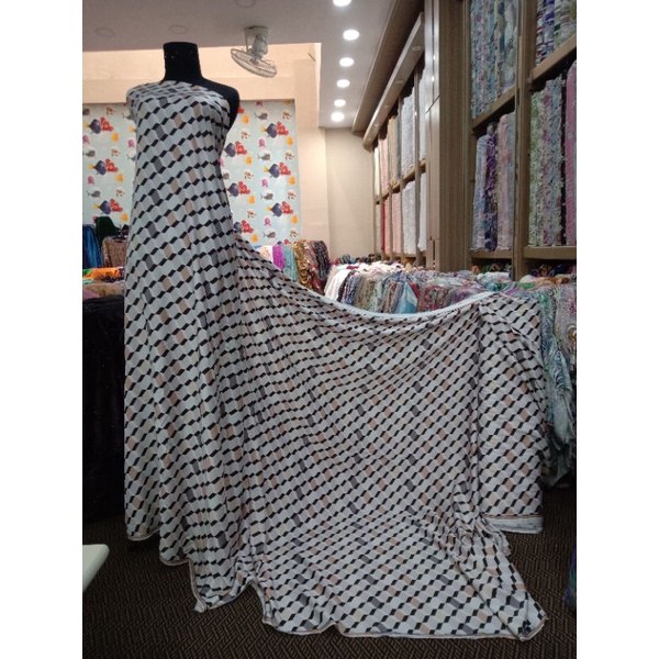 kain viscose Silk/sutera abstrak kbs prt per 0,5m