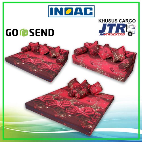 inoac sofa bed 180 x 200 x 20 cm garansi 10 tahun
