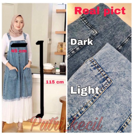 LALA OVERALL!! NEW OVERALL MATT JEANS WASH VARIASI SIFON FIT TO XL