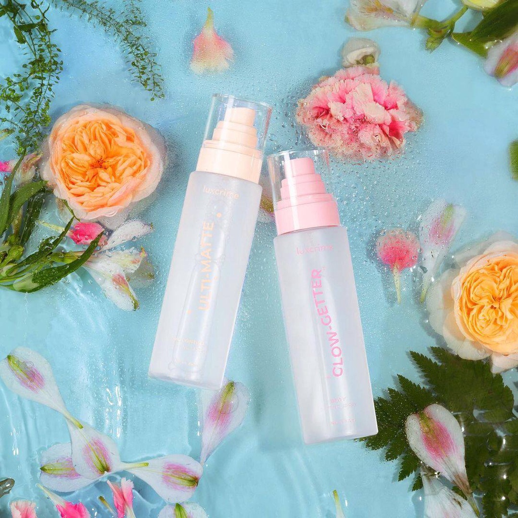 LUXCRIME Glow-Getter Dewy Setting Spray / Ulti-Matte Oil Control Setting Spray (150ml)