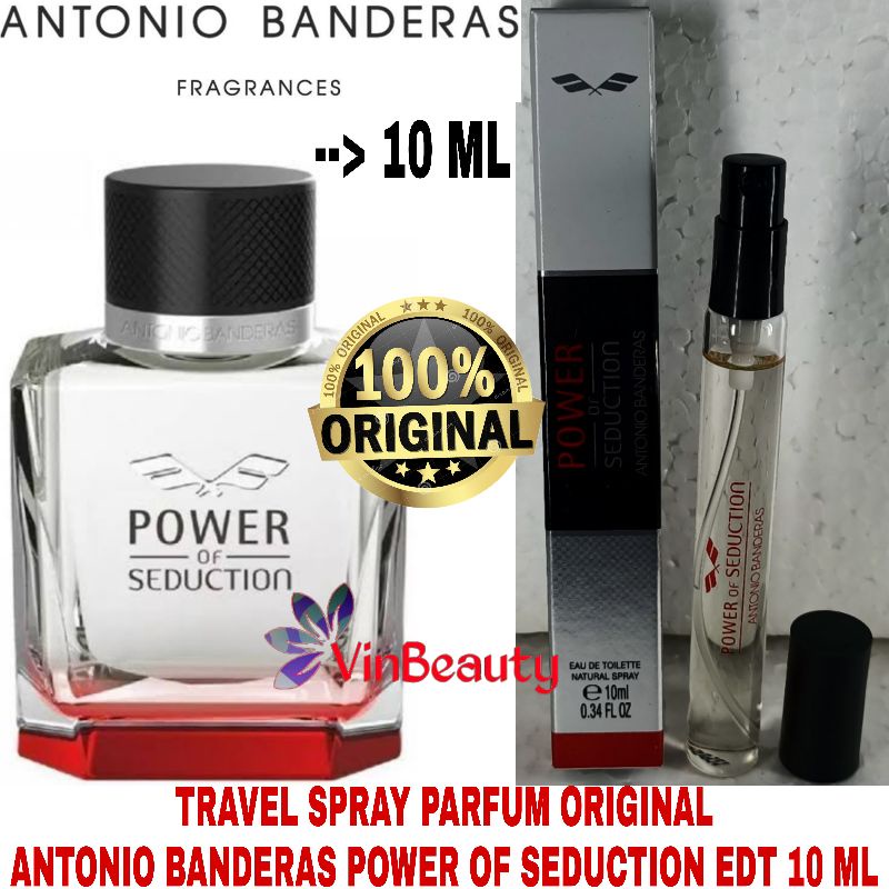 Travel Spray Parfum OriginaL Antonio Banderas Power of Seduction EDT 10 ml For Men Murah