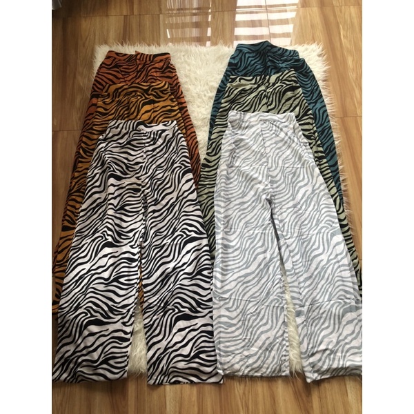 kulot hw motif zebra rayon / rok belah zebra
