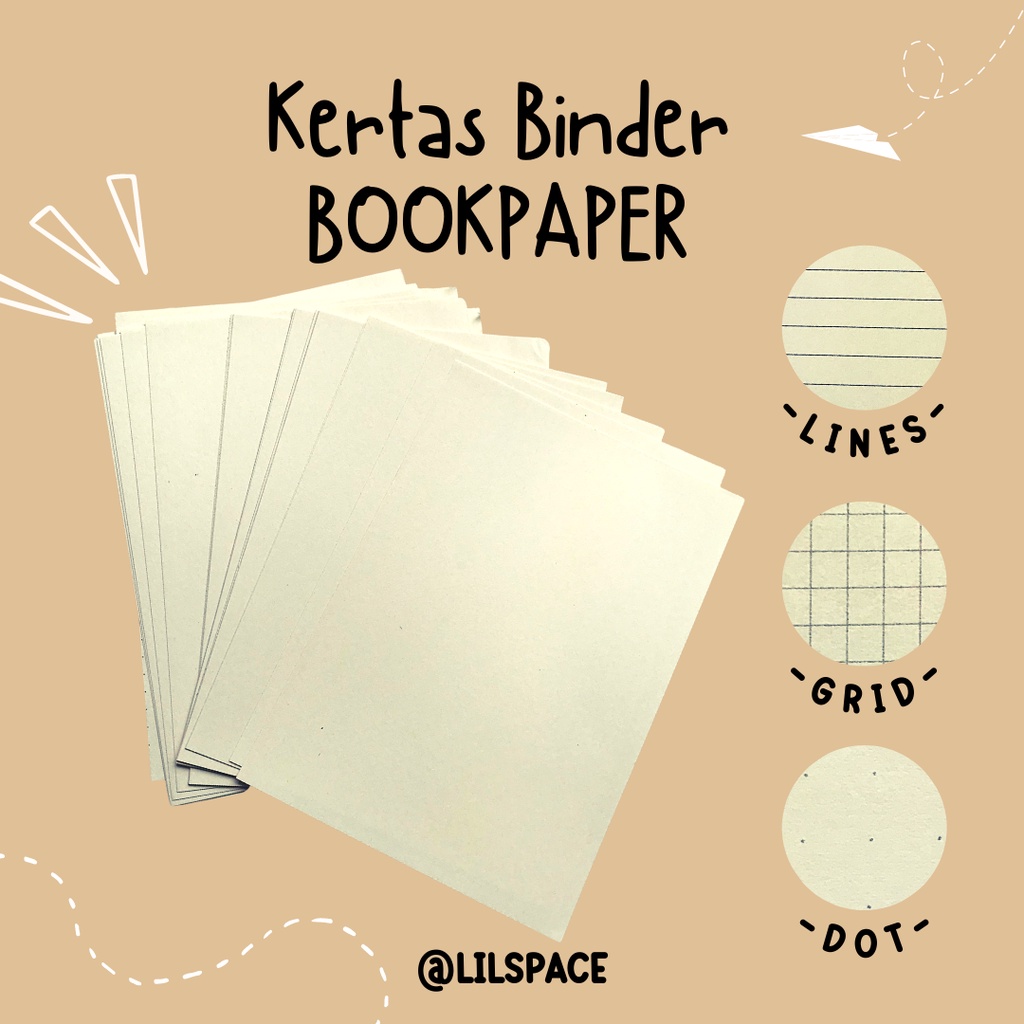 

LOOSE LEAF - PLAIN/LINES/GRID/DOT - BOOKPAPER - 90 GSM - KERTAS BINDER - BY LILSPACE