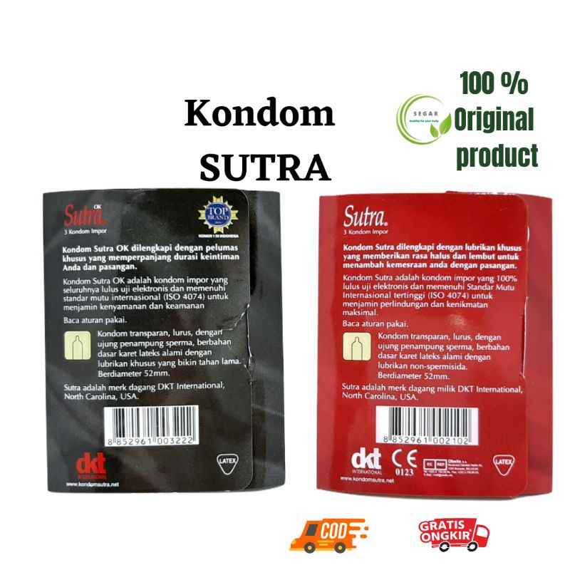 Banikko76 Kondom Sutra Isi 3 Merah - Kondom Sutra Isi 3 Hitam
