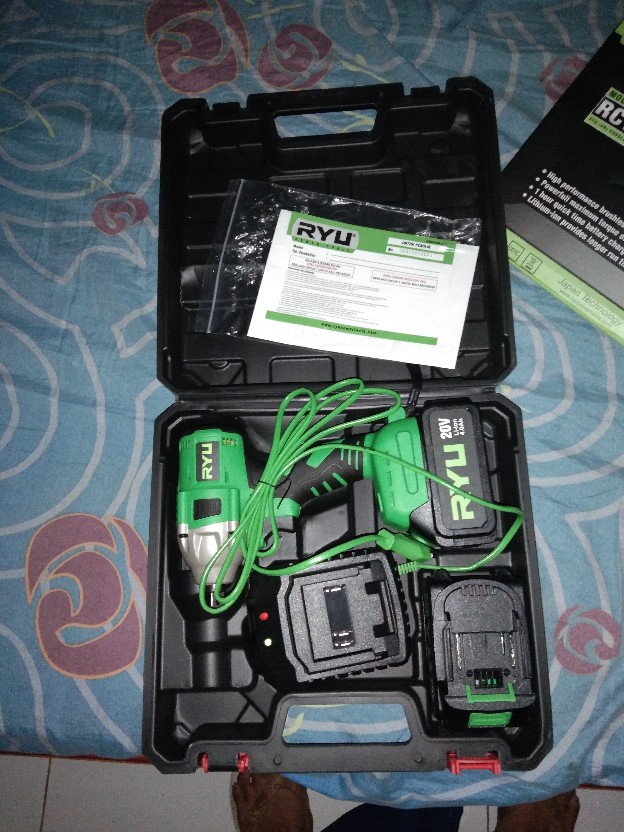 Mg Mesin Bor Pembuka Baut Shocket / Cordless Impact Wrench Rcw 20v Ryu