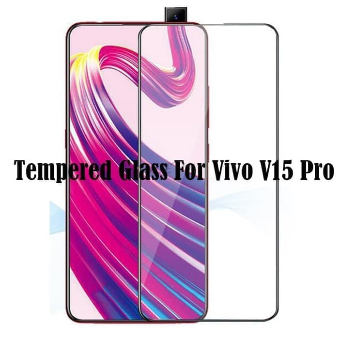 Vivo V15 Pro Tempered Glass 5d Full Cover Full Lem