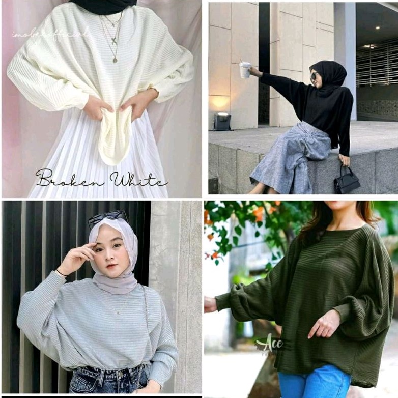 sweater kalong Rajut Oversize / Outer Rajut Wanita Batwing Kekinian / Batwing Rajut All Size Premium