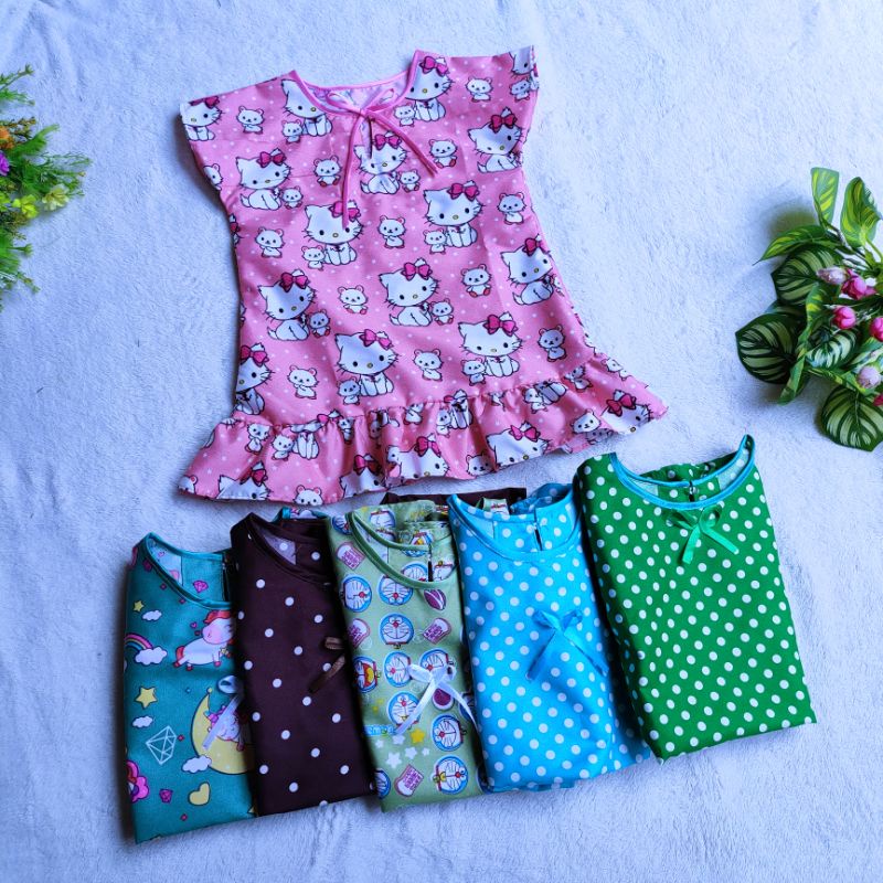 Dress Anak 1 2 3 4 Tahun karakter lucu kancing motif gemuk big size ( Dress karakter Sweet ) Fatonah  Shop