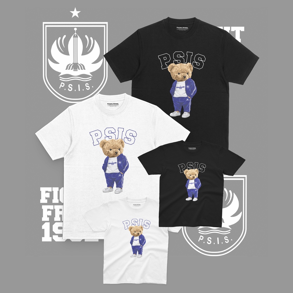 Kaos PSIS Semarang "The Bear PSIS Semarang" - Kaos Psis Semarang/Kaos Suporter PSIS/Kaos PSIS Liga 1