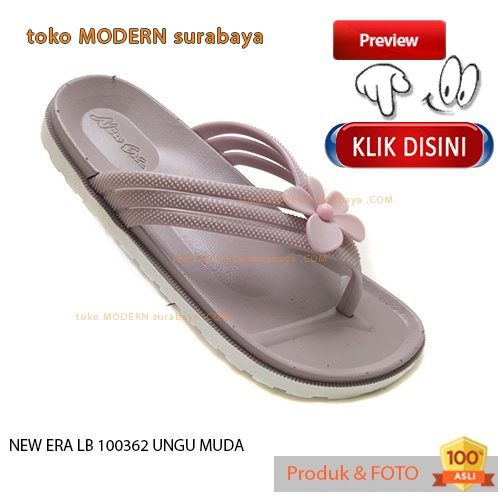 Sandal wanita casual sandal jepit karet murah NEW ERA LB 100362