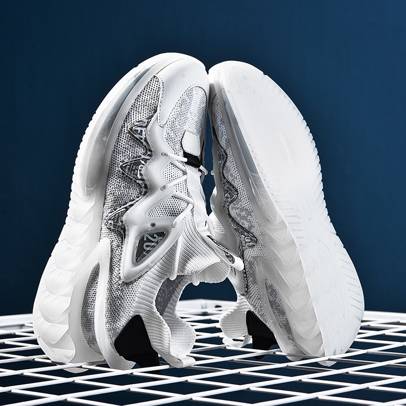 Pisau Tajam Sepatu Pria 2021   Breathable Woven Terbang Popcorn Fashion Sepatu Korea Selebriti Inter