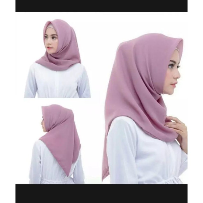 Hijab Segiempat Bella Square Ungu Muda