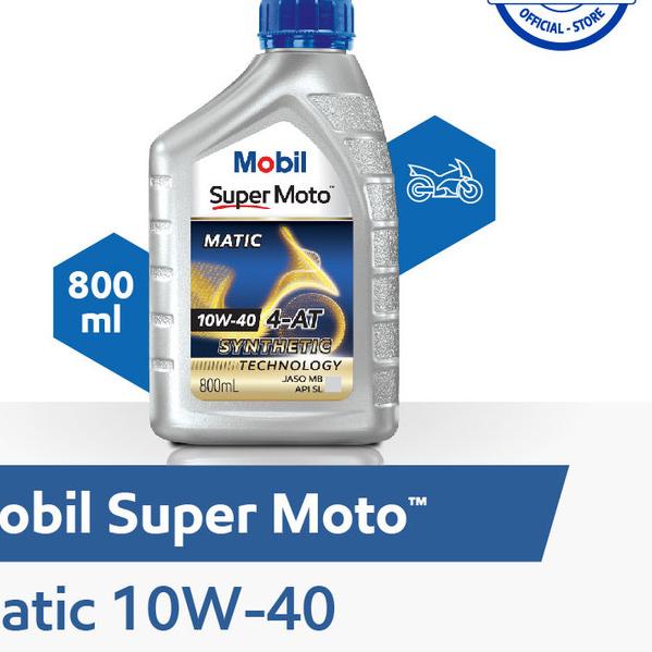 ➩ Oli Mesin – Mobil Super Moto Matic 10W-40 (0.8 liter) ❀