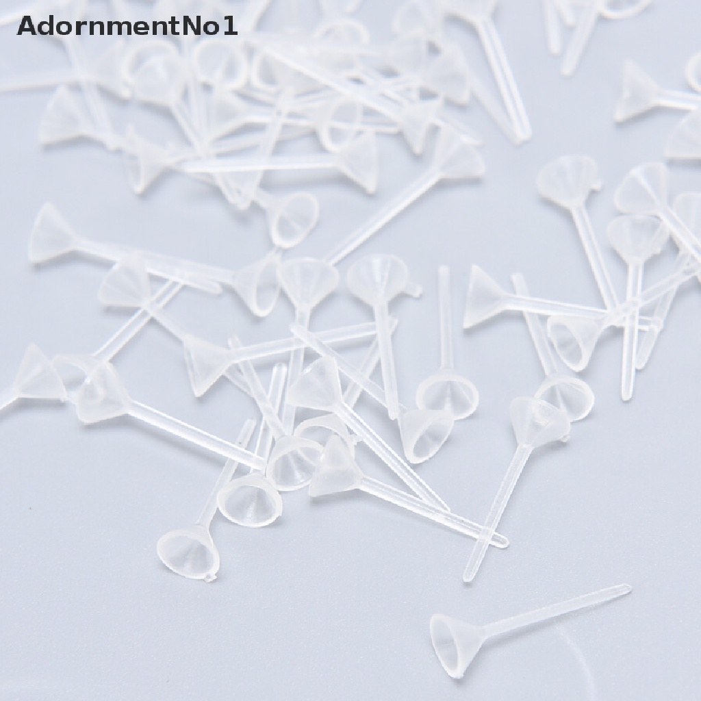 (AdornmentNo1) 500pcs / Lot Pad / Bantalan Anting Tusuk Kosong Bahan Plastik Untuk Membuat Perhiasan