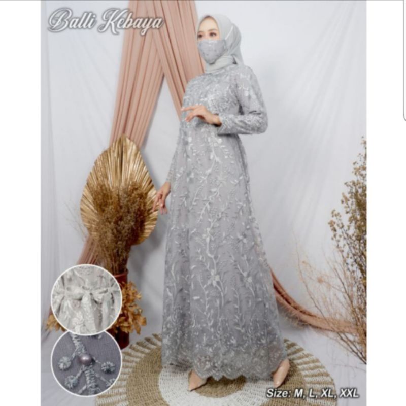 GAMIS MODERN BROKAT TULLE AJC 1/GAMIS TERBARU/GAMIS MUSLIM-3