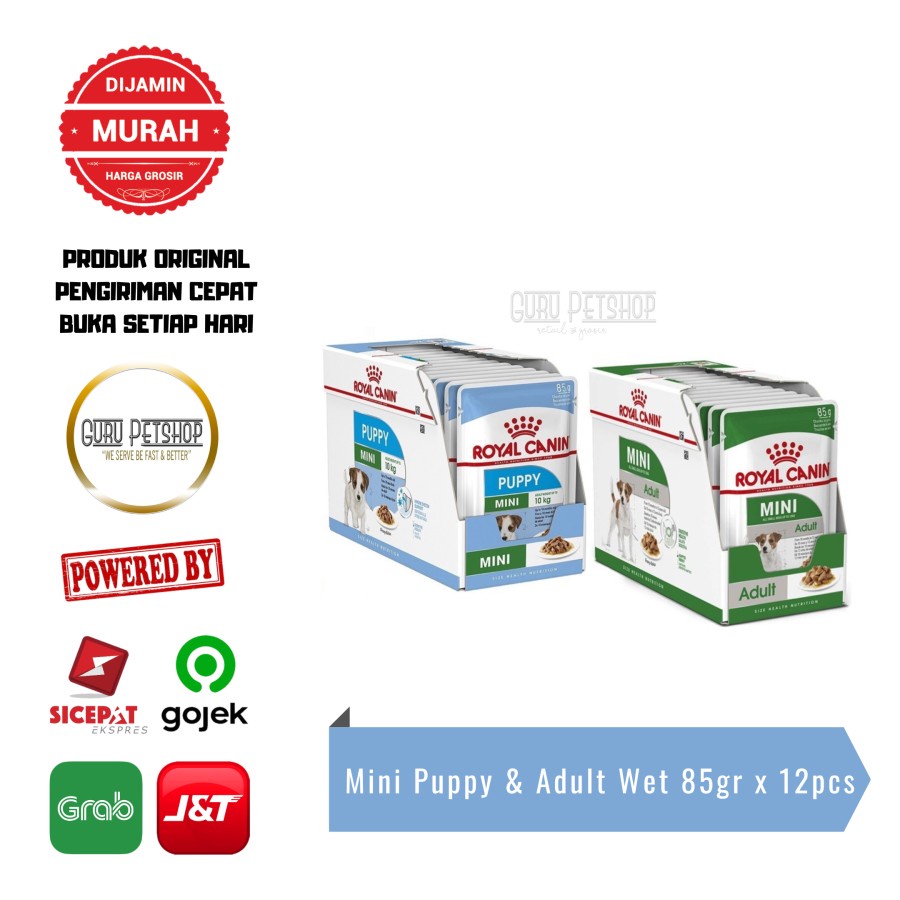 Royal Canin Mini Puppy Mini Adult Wet 85g Kemasan Dus Isi 12pcs