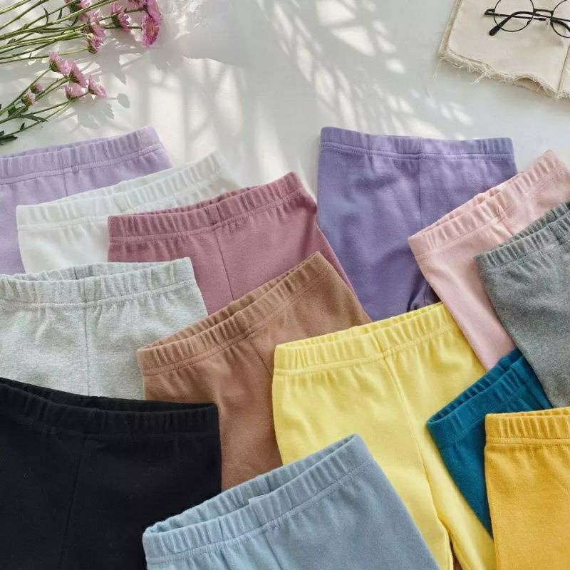 Celana legging Anak Bayi Balita polos Usia 1 - 5 Tahun Bahan Kaos Rayon