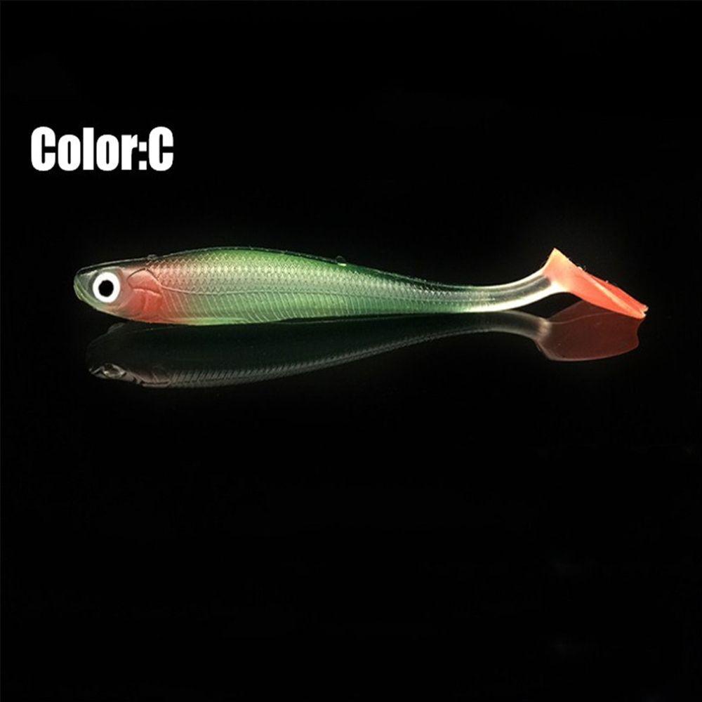 Nanas 5Pcs/lot Umpan Pancing Cacing Carp Artificial T Tail Swimbait