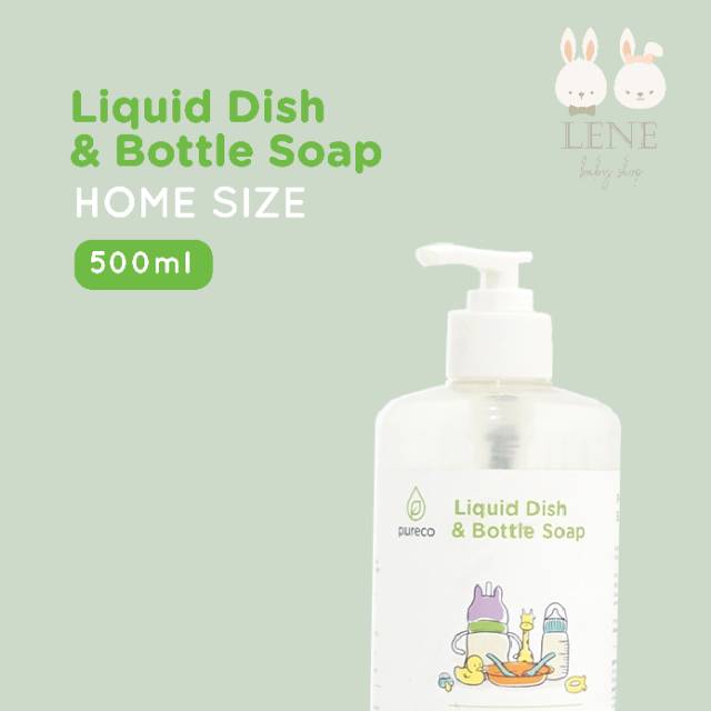 Pureco Liquid Dish and Bottle Soap Green Tea Home Size 500ml