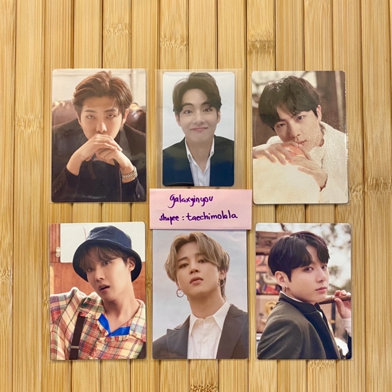 bts kim taehyung memories 2020 dvd photocard & 7th army membership kit mini photocards - memo20 tae 