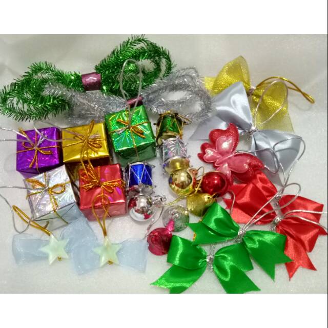 Hiasan Pohon Natal Paket Isi 25pc