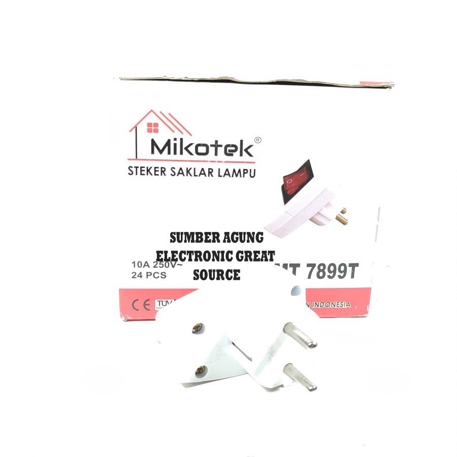 Mikotek Steker Saklar Lampu Listrik MT7899T SNI Berkuliats 10A 250V