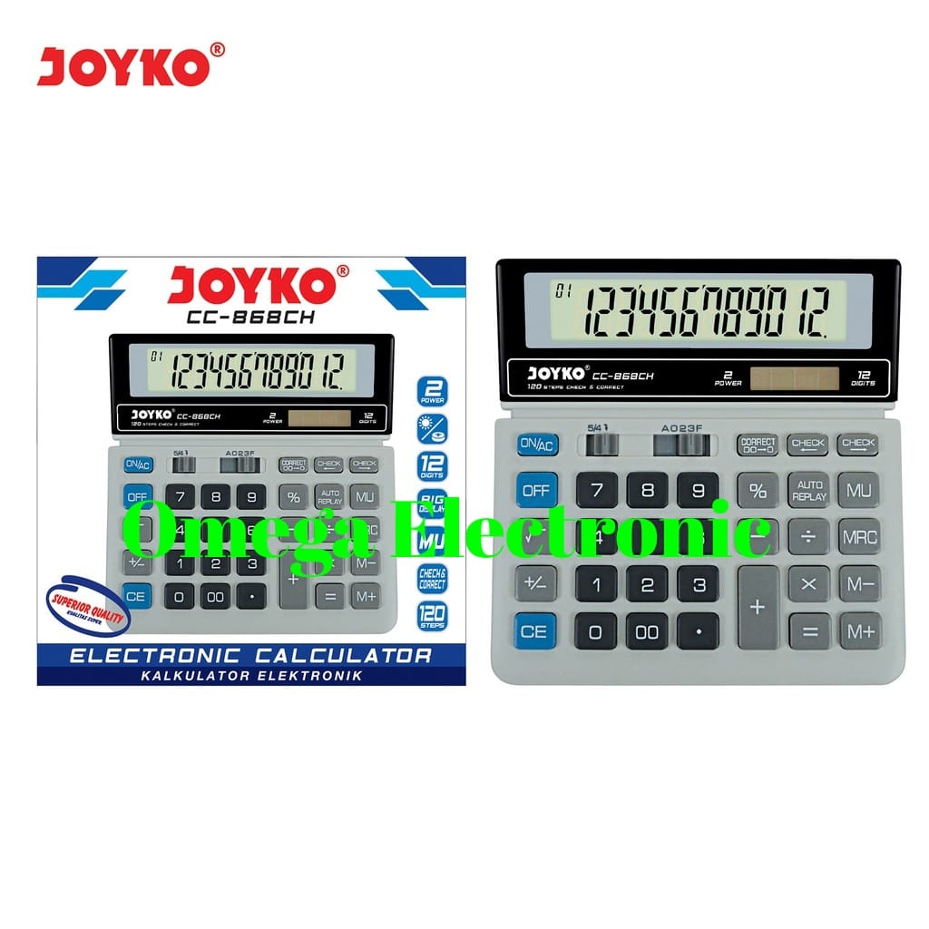 Joyko CC 868CH Calculator Kalkulator CC-868CH 12 Digits Check Correct