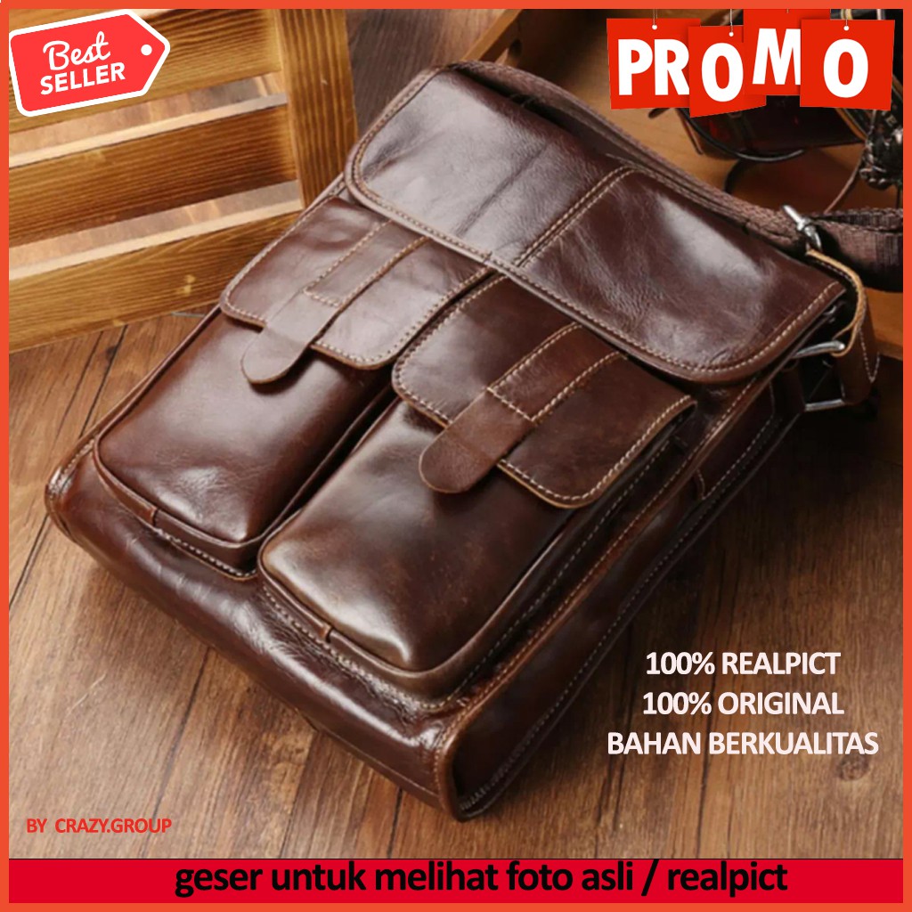 JS_BEST SELLER 2020 Tas Selempang Pria Wanita Casual Hand Made Lo G6T4 Tas Pria Kuliah Premium Casu