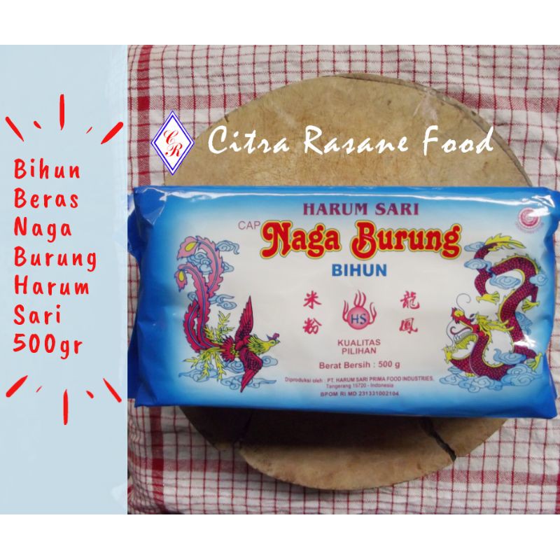 

Bihun Beras Naga Burung Harum Sari 500gr Rice Vermicelli