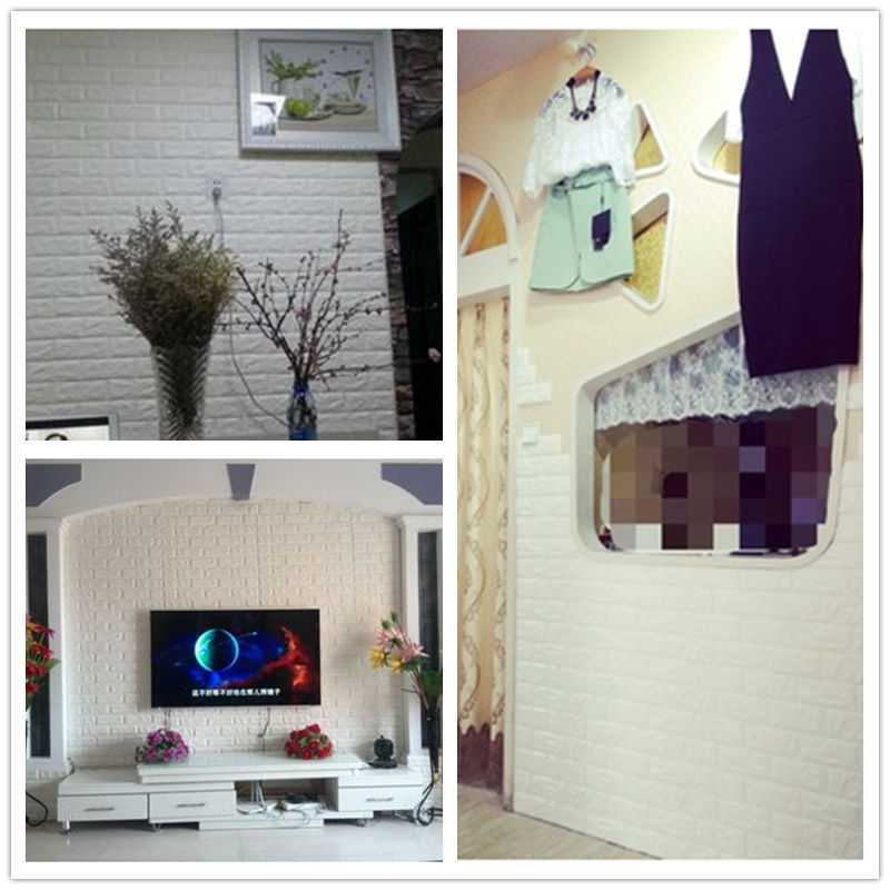 (BISA COD) RVOSTR Sticker Wallpaper Dinding 3D Embosed Model Bata 77x70cm - WP072