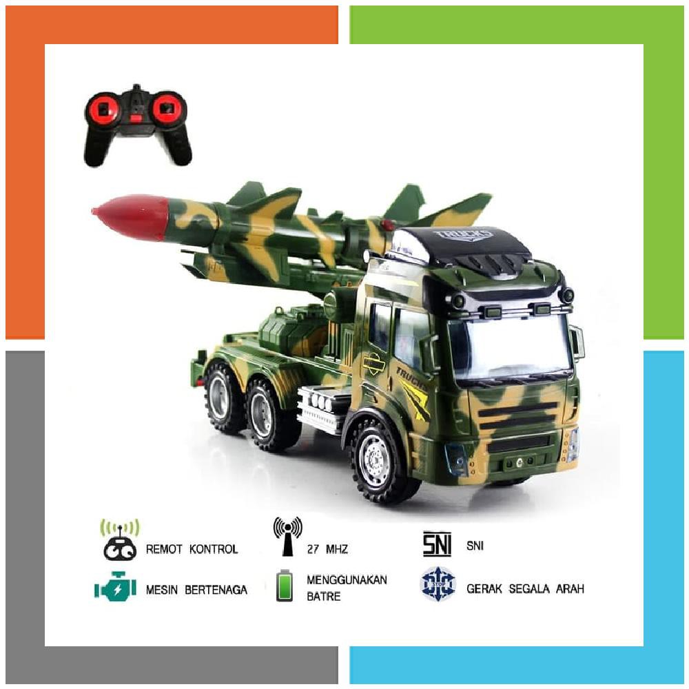 Mainan Mobil Remot Kontrol RC Truk Rudal Militer