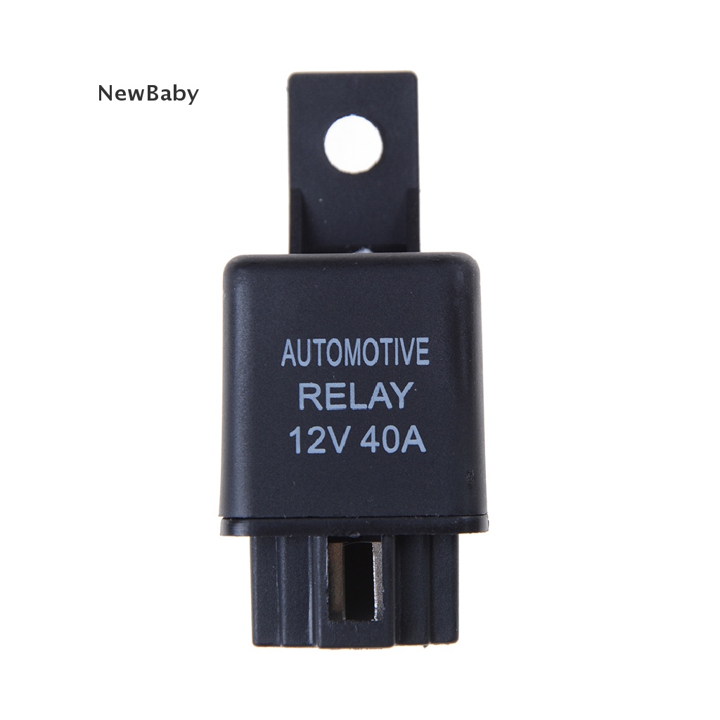 Newbaby relay Alarm SPST 4 Pin 12V 40A Dengan socket relay Untuk Mobil