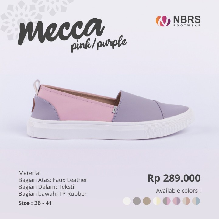 Nibras Footwear Sepatu MECCA wanita Casual kekinian ootd polos