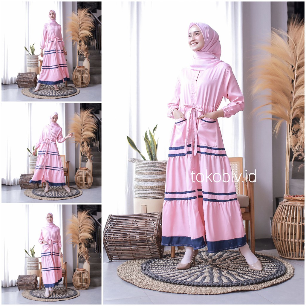 Gamis Iffah / gamis moscrepe / dress muslim / gamis muslim / best seller / termurah