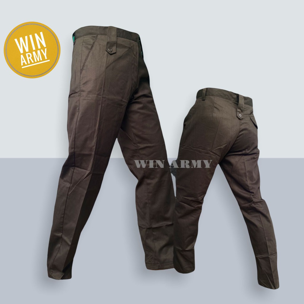 Celana PDH Warna Coklat - Celana Lapangan Pramuka - Celana PDL Security - Satpam