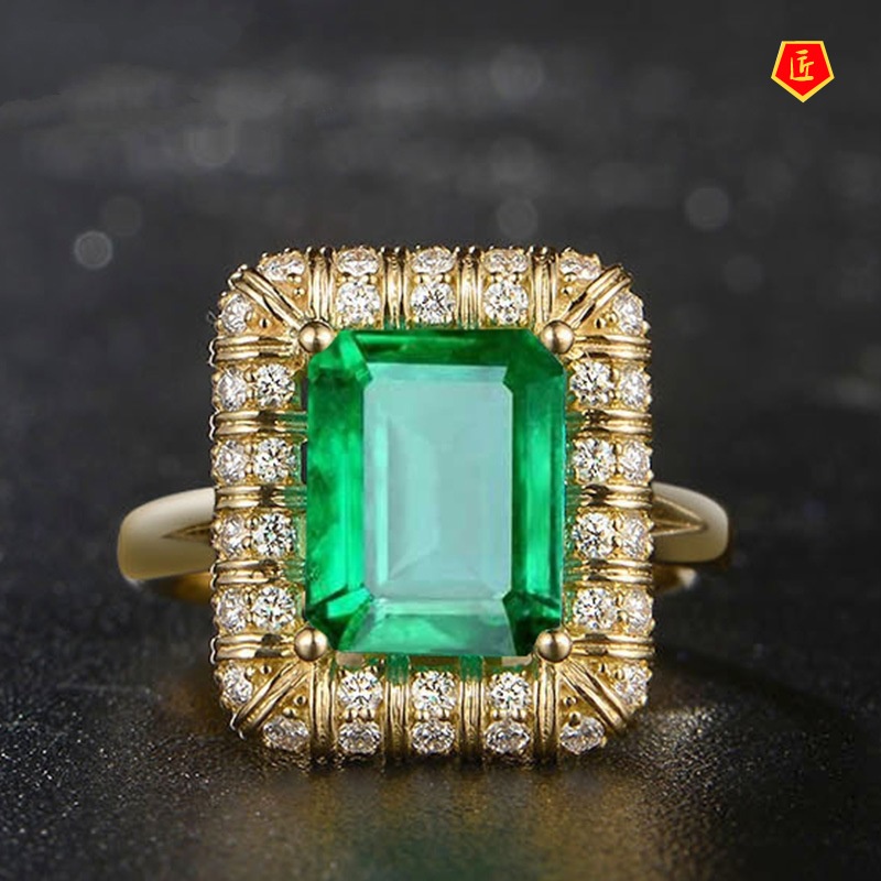 [Ready Stock]Fashion Elegant Emerald Ring