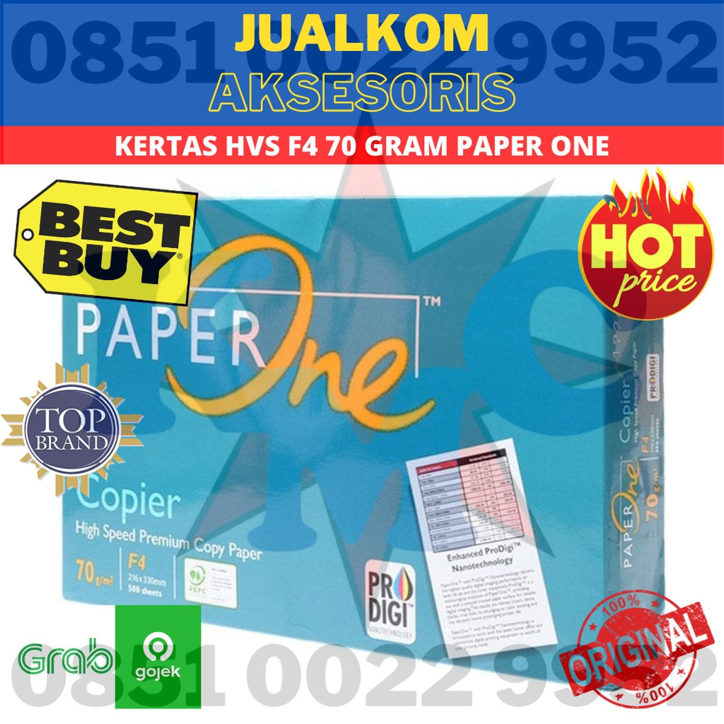 KERTAS HVS F4 70 GRAM PAPER ONE