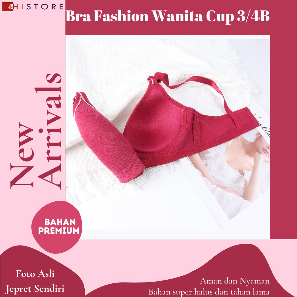 [HI] Bra BH FASHION Wanita CUP 3/4B Bra wanita Premium BH Busa Tipis Tanpa Kawat Sangat Nyaman 621