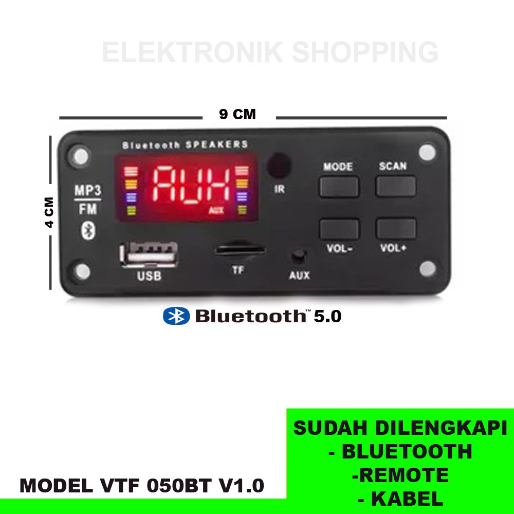 KIT MODUL MP3 PLAYER BLUETOOTH 5.0 TERBARU