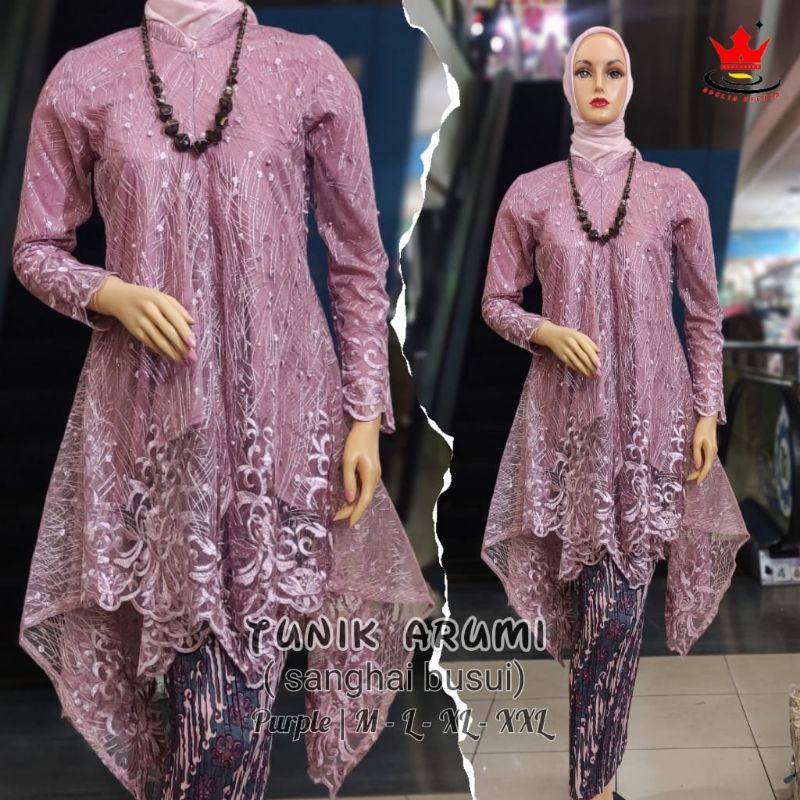 SET, KEBAYA ARUMI TERBARU/KEBAYA WISUDA/KEBAYA MODERN/KEBAYA CNTIK/KEBAYA COUPLE-Lavender