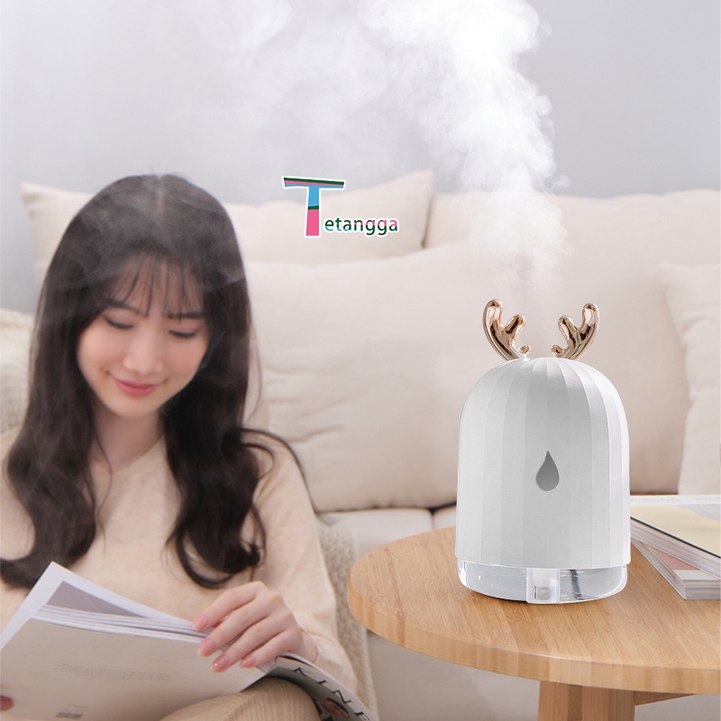 Tanduk Rusa Humidifier Aromatherapy Ultrasonic Pewangi Ruangan Air Diffuser Aroma Terapi Purifier