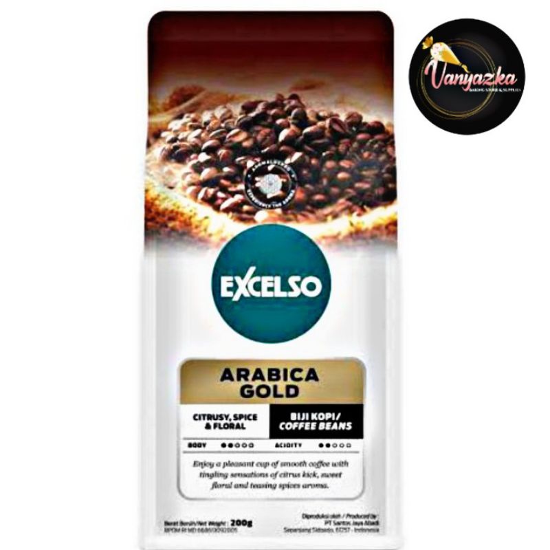 

Biji Kopi/Coffee Beans Arabica Gold Excelso 200gr