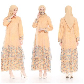 (Kode TKP03) Gamis Muslim/ Gamis Brukat Full Keliling