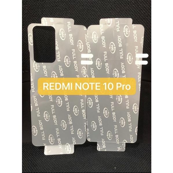 Hydrogel Redmi Note 10 / Note 10 Pro New - Screen Protector Full Body &amp; Back + Camera - UA