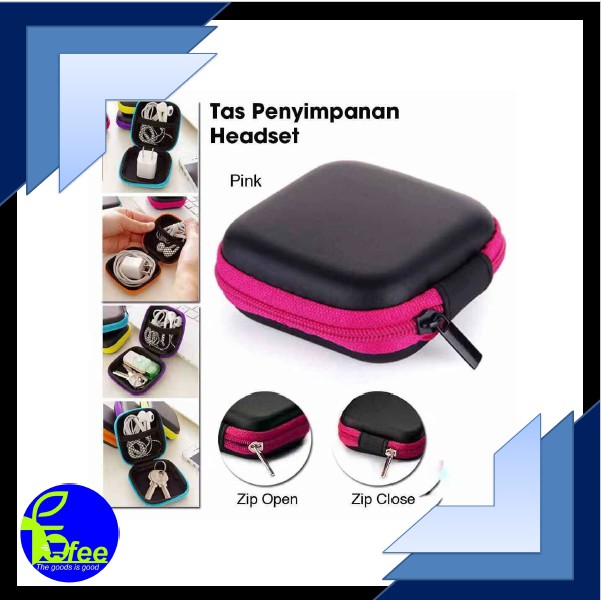 [IMPORT] - Dompet Pouch Penyimpanan Headset / Kunci PP 7x7x3cm