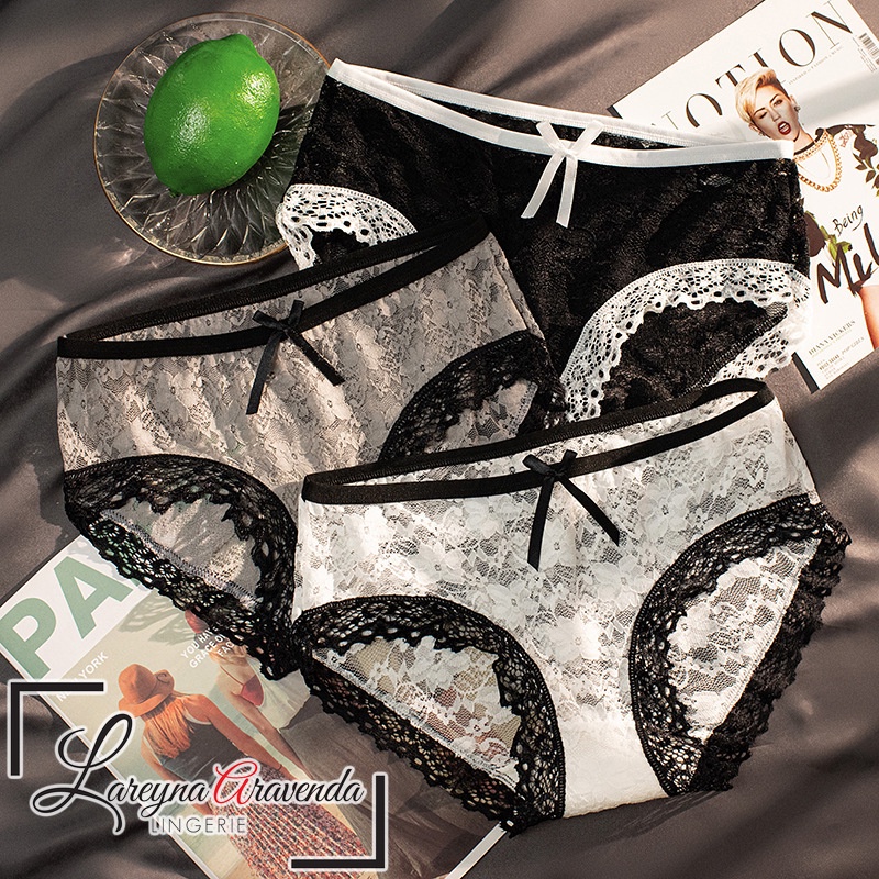 Celana Dalam Wanita Modal Lace Fashion Renda Transparant CD057
